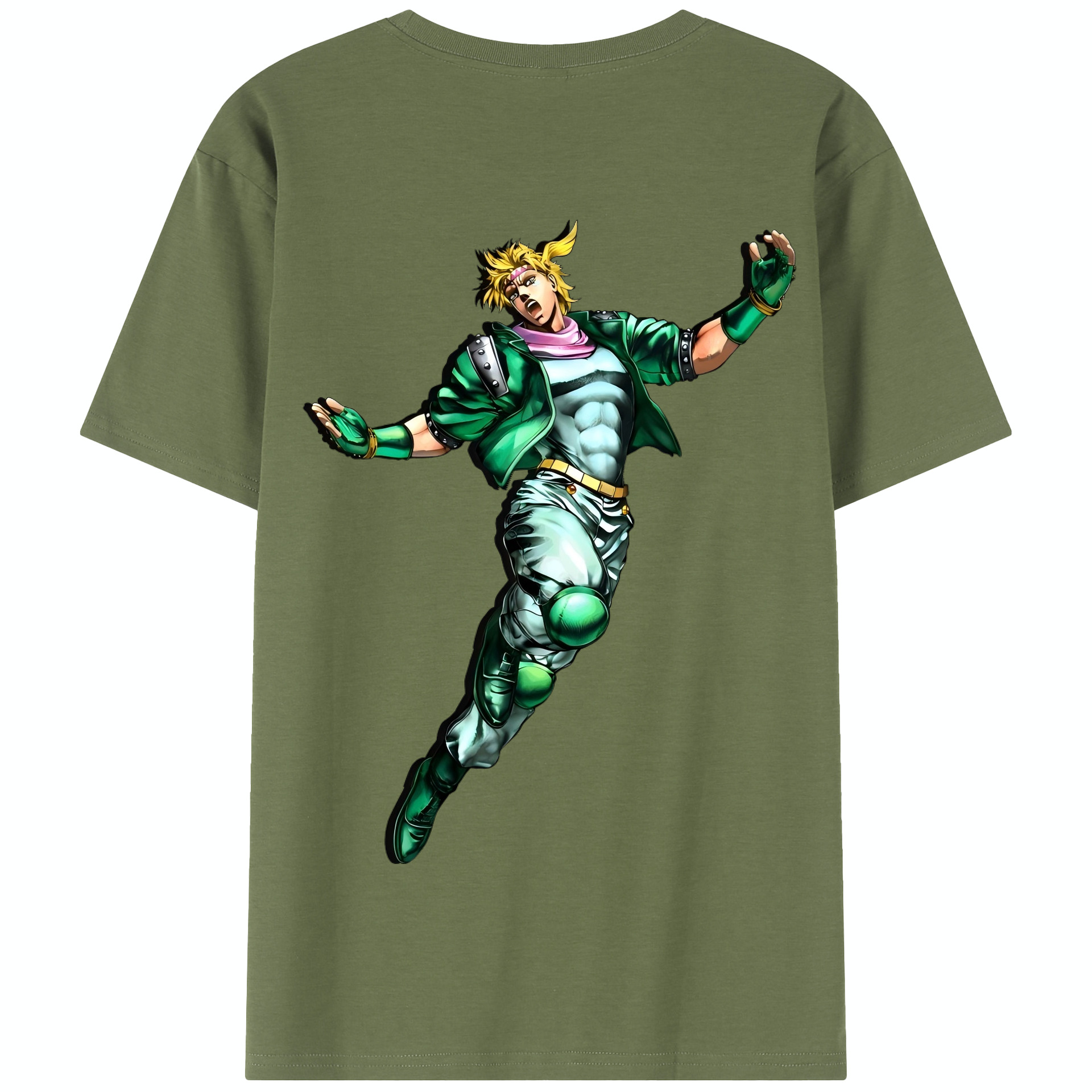 （画像用） ジョジョの奇妙な冒険 ディオ?ブランドー JoJo's Bizarre Adventure Dio Brando 綿100％半袖Tシャツ（背面プリント）